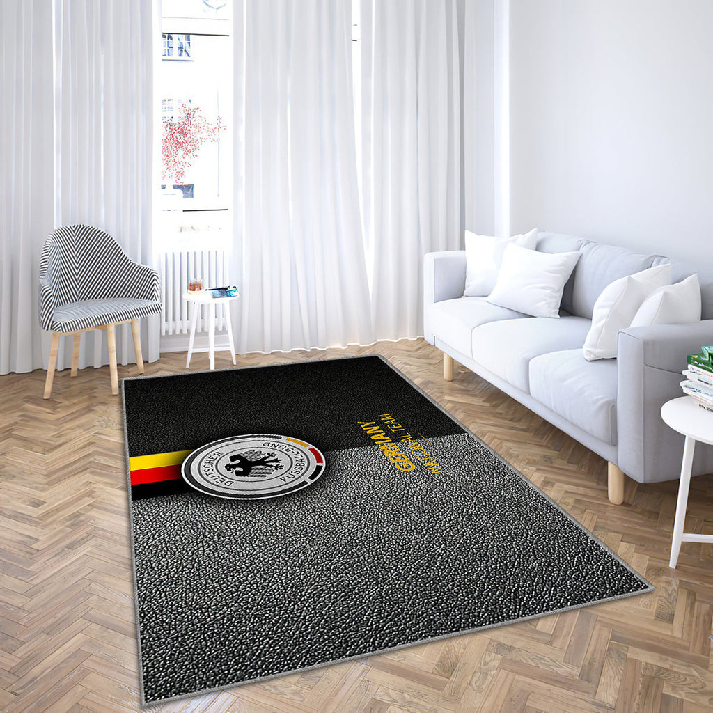 Germany National Football Team Leather Texture Teppich, Teppiche - Emblem Outdoor Teppich, Teppich Wohnzimmer, Küchenteppich, Kinderzimmer, Modern