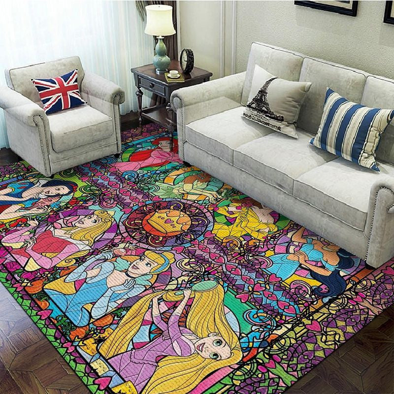 Disney Princesses Characters Teppich, Teppiche - Outdoor Teppich, Teppich Wohnzimmer, Küchenteppich, Kinderzimmer, Modern