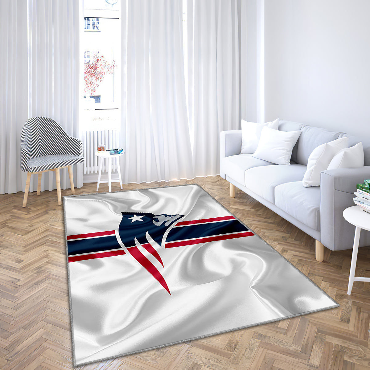 New England Patriots Teppich, Teppiche - Amerikanischer Fußball Outdoor Teppich, Teppich Wohnzimmer, Küchenteppich, Kinderzimmer, Modern
