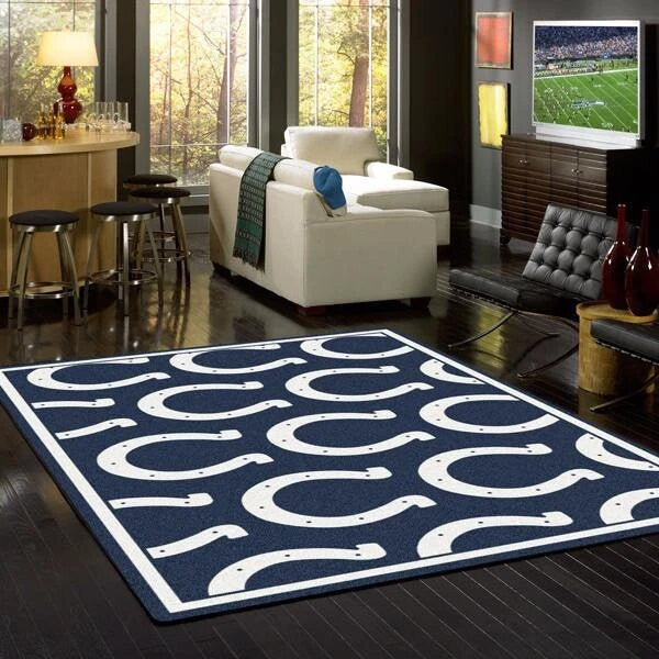 Indianapolis Colts Wiederholen Teppich, Teppiche - Outdoor Teppich, Teppich Wohnzimmer, Küchenteppich, Kinderzimmer, Modern