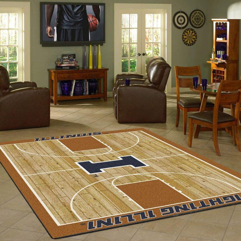 Heimgericht Des Illinois Teams E Teppich, Teppiche - Outdoor Teppich, Teppich Wohnzimmer, Küchenteppich, Kinderzimmer, Modern
