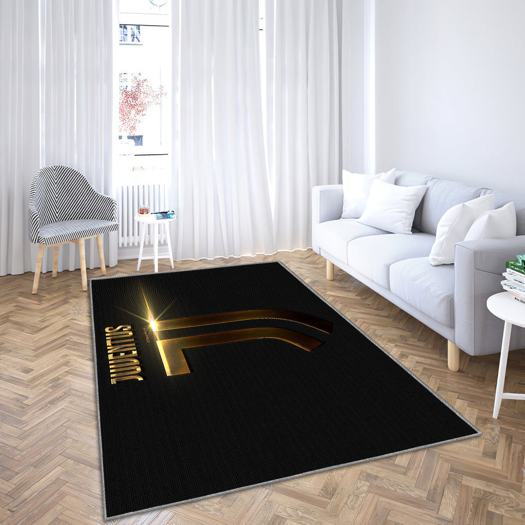 Juventus Fc Teppich, Teppiche - Goldenes Metalllogo Outdoor Teppich, Teppich Wohnzimmer, Küchenteppich, Kinderzimmer, Modern 1