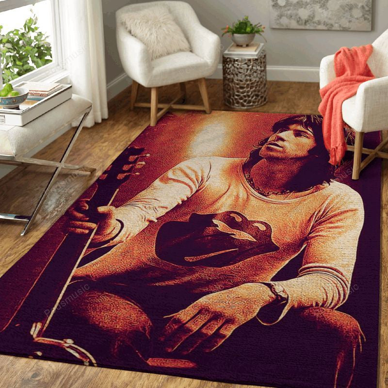 Keith Richards Guitar Music Legend Art Teppich, Teppiche - Outdoor Teppich, Teppich Wohnzimmer, Küchenteppich, Kinderzimmer, Modern