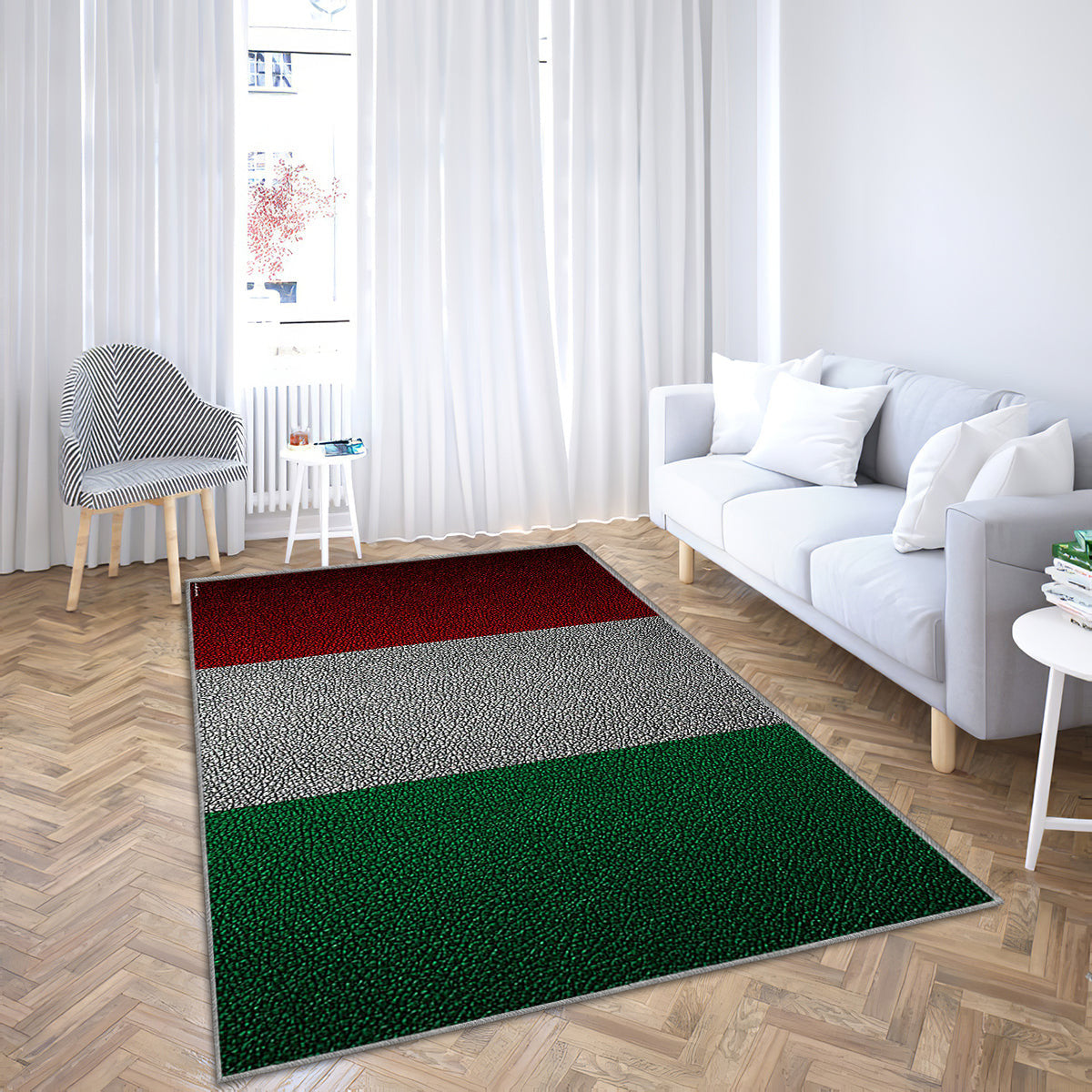 Flag Of Italy Leather Texture Teppich, Teppiche - Italienische Flagge Outdoor Teppich, Teppich Wohnzimmer, Küchenteppich, Kinderzimmer, Modern