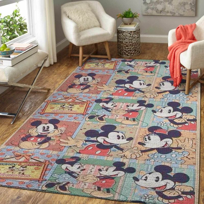 Mickey Mouse Disney 63 Teppich, Teppiche - Outdoor Teppich, Teppich Wohnzimmer, Küchenteppich, Kinderzimmer, Modern