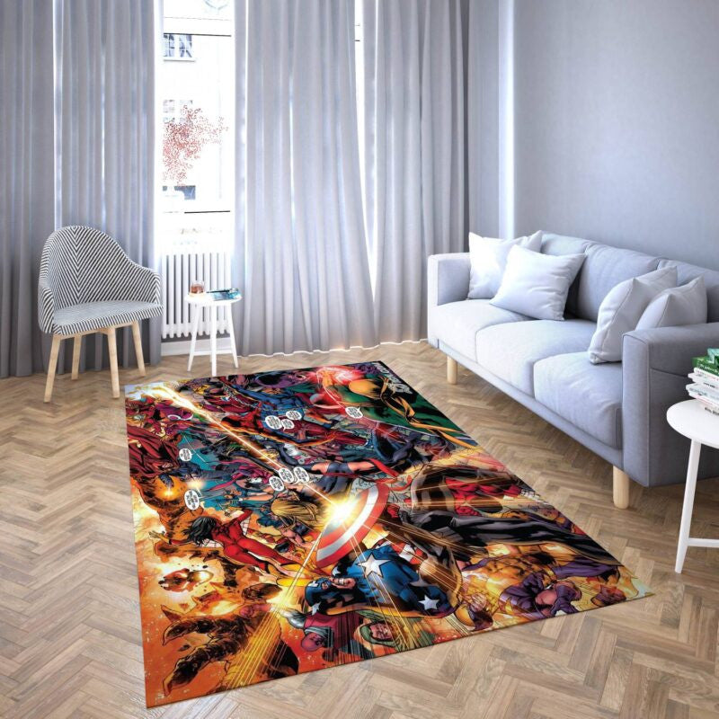 Marvel Avengers Alle Helden 33 Teppich, Teppiche - Outdoor Teppich, Teppich Wohnzimmer, Küchenteppich, Kinderzimmer, Modern