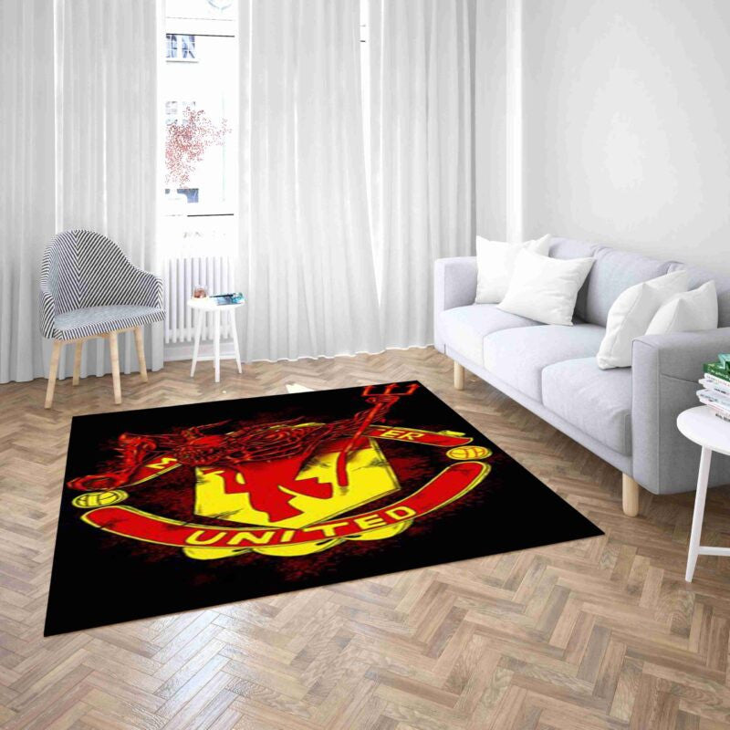 Manchester United Fußballverein Sonderausfuhrung E Teppich, Teppiche - Outdoor Teppich, Teppich Wohnzimmer, Küchenteppich, Kinderzimmer, Modern