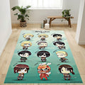 Attack On Titan Chibi Characters Teppich, Teppiche - Outdoor Teppich, Teppich Wohnzimmer, Küchenteppich, Kinderzimmer, Modern