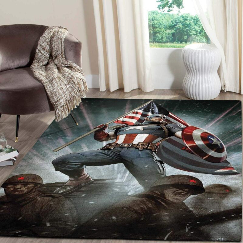 Avengers Marval Held Captain 3 Teppich, Teppiche - Outdoor Teppich, Teppich Wohnzimmer, Küchenteppich, Kinderzimmer, Modern