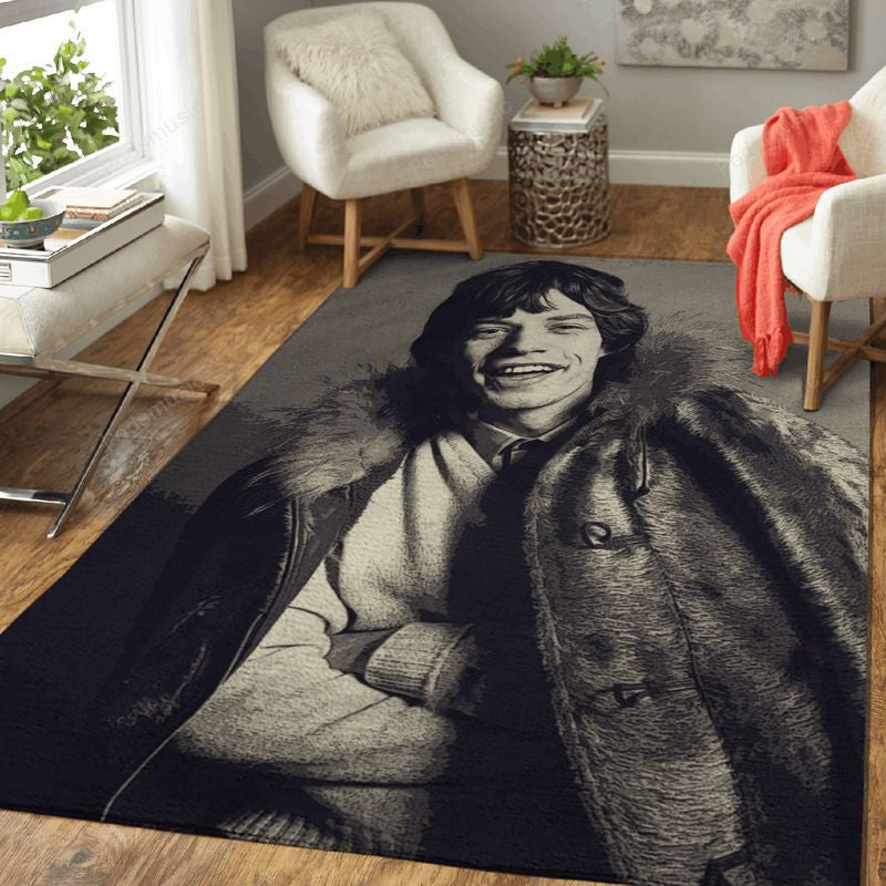 Mick Jagger 15 Music Artist Art Teppich, Teppiche - Outdoor Teppich, Teppich Wohnzimmer, Küchenteppich, Kinderzimmer, Modern