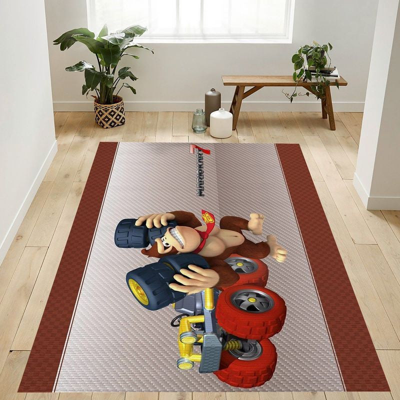Mario Kart 1 Teppich, Teppiche - Outdoor Teppich, Teppich Wohnzimmer, Küchenteppich, Kinderzimmer, Modern