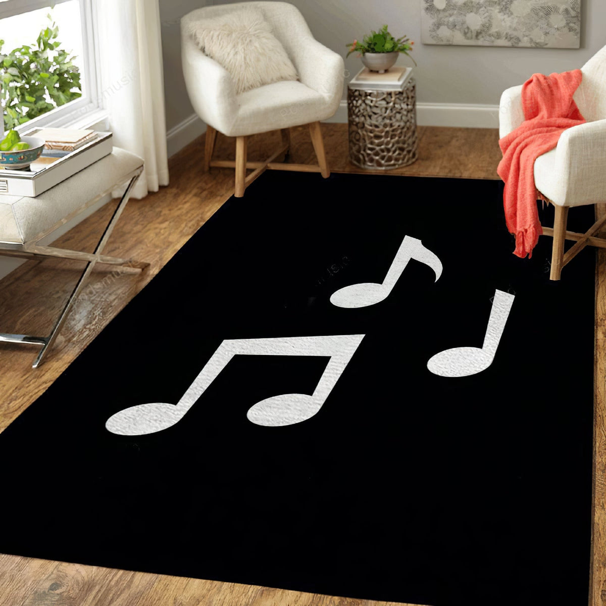 Music Notes Pop Art Teppich, Teppiche - Outdoor Teppich, Teppich Wohnzimmer, Küchenteppich, Kinderzimmer, Modern