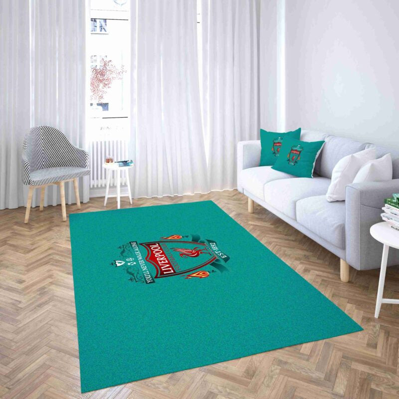 Liverpool Fußballverein Logo Blau E Teppich, Teppiche - Outdoor Teppich, Teppich Wohnzimmer, Küchenteppich, Kinderzimmer, Modern