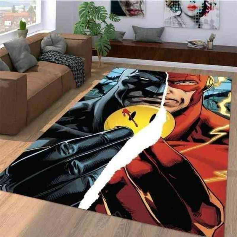 Dc Batman Flash Split Face Drew Teppich, Teppiche - Outdoor Teppich, Teppich Wohnzimmer, Küchenteppich, Kinderzimmer, Modern