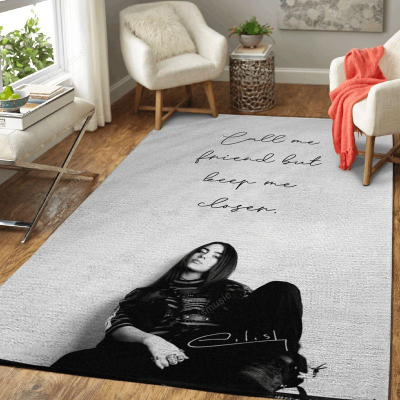Music Singer Billie Eilish Music Legends Art Teppich, Teppiche - Outdoor Teppich, Teppich Wohnzimmer, Küchenteppich, Kinderzimmer, Modern