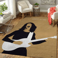 Mein Frank Zappa Minimal Musicwork Frank Zappa Minimal Musicworks Teppich, Teppiche - Outdoor Teppich, Teppich Wohnzimmer, Küchenteppich, Kinderzimmer, Modern