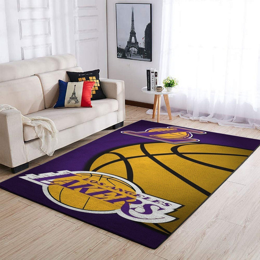 Los Angeles Lakers Bereich NBA-Basketballteam Logo023 Teppich, Teppiche - Outdoor Teppich, Teppich Wohnzimmer, Küchenteppich, Kinderzimmer, Modern