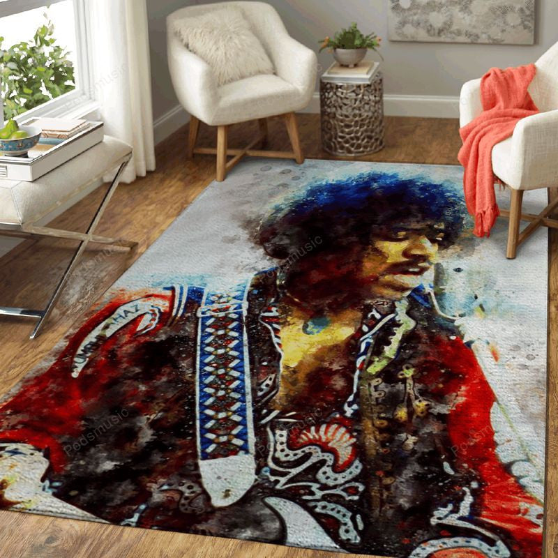 Jimi Hendrix Druckmusik Teppich, Teppiche - Outdoor Teppich, Teppich Wohnzimmer, Küchenteppich, Kinderzimmer, Modern