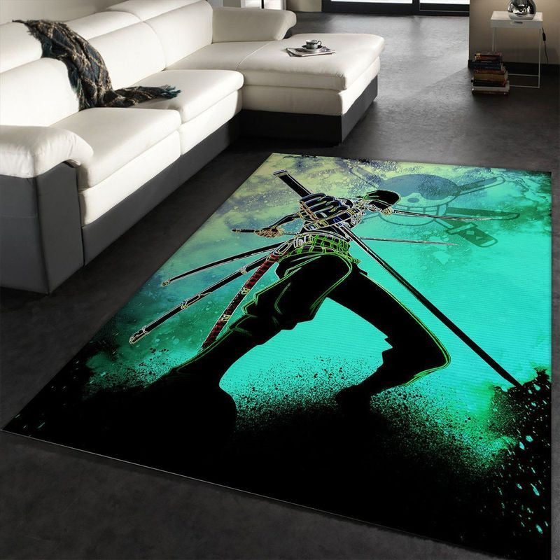 One Piece Roronoa Zoro Seele des Piratenjägers 001 Teppich, Teppiche - Outdoor Teppich, Teppich Wohnzimmer, Küchenteppich, Kinderzimmer, Modern