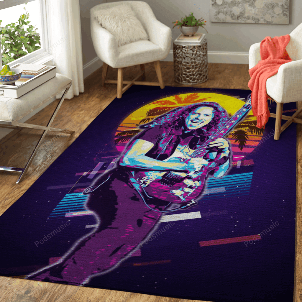 Kirk Hammettwork Music Synthwave 80S für Fans Teppich, Teppiche - Outdoor Teppich, Teppich Wohnzimmer, Küchenteppich, Kinderzimmer, Modern