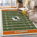 Miami Dolphins NFL 36 Teppich, Teppiche - Outdoor Teppich, Teppich Wohnzimmer, Küchenteppich, Kinderzimmer, Modern