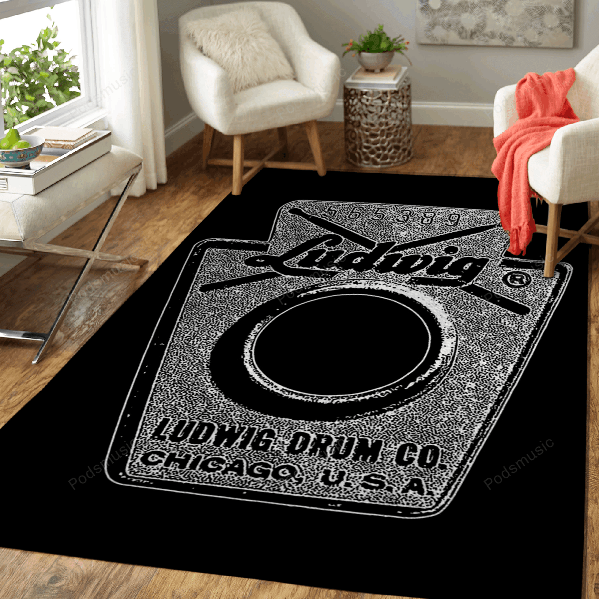 Ludwig Snare Drums Schlagzeugmusik für Fans Teppich, Teppiche - Outdoor Teppich, Teppich Wohnzimmer, Küchenteppich, Kinderzimmer, Modern