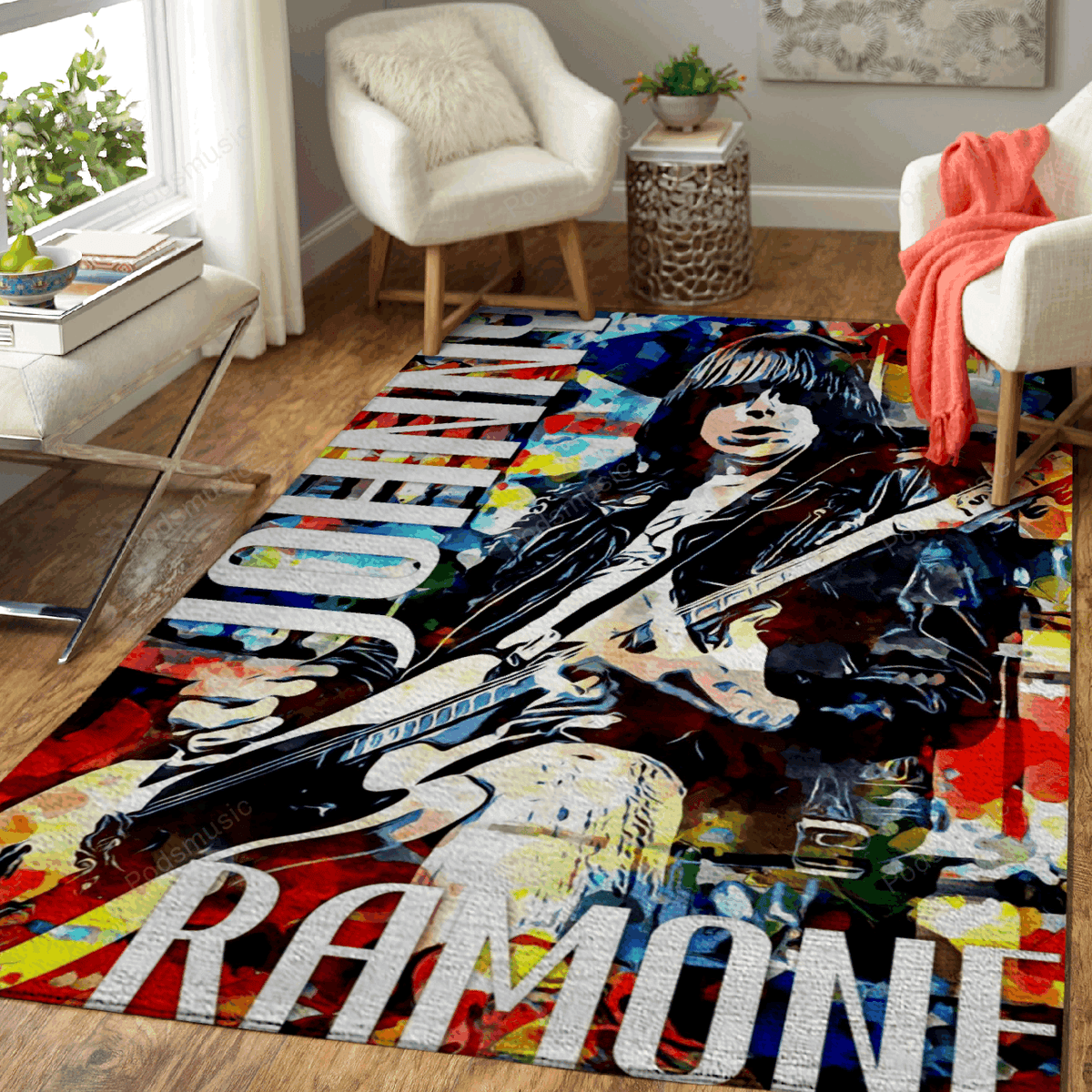 Johnny Ramone Musikparade für Fans Teppich, Teppiche - Outdoor Teppich, Teppich Wohnzimmer, Küchenteppich, Kinderzimmer, Modern