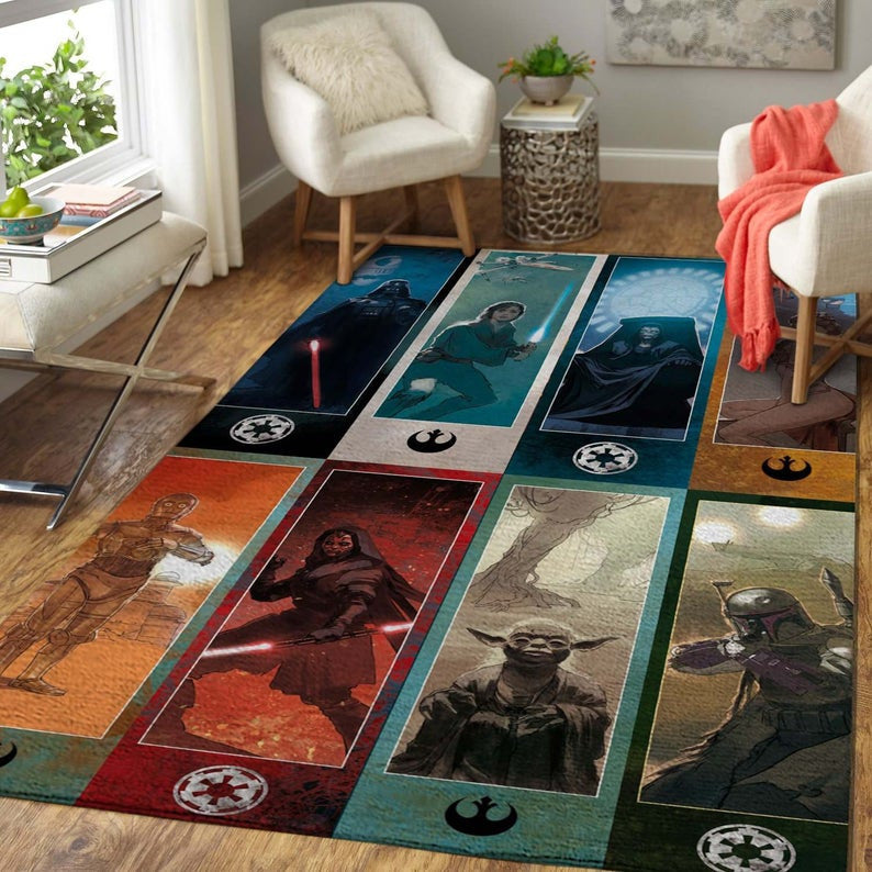 Star Wars Darth Vader Filmbereich Bodendekoration Die US-Dekoration V9 Teppich, Teppiche - Outdoor Teppich, Teppich Wohnzimmer, Küchenteppich, Kinderzimmer, Modern