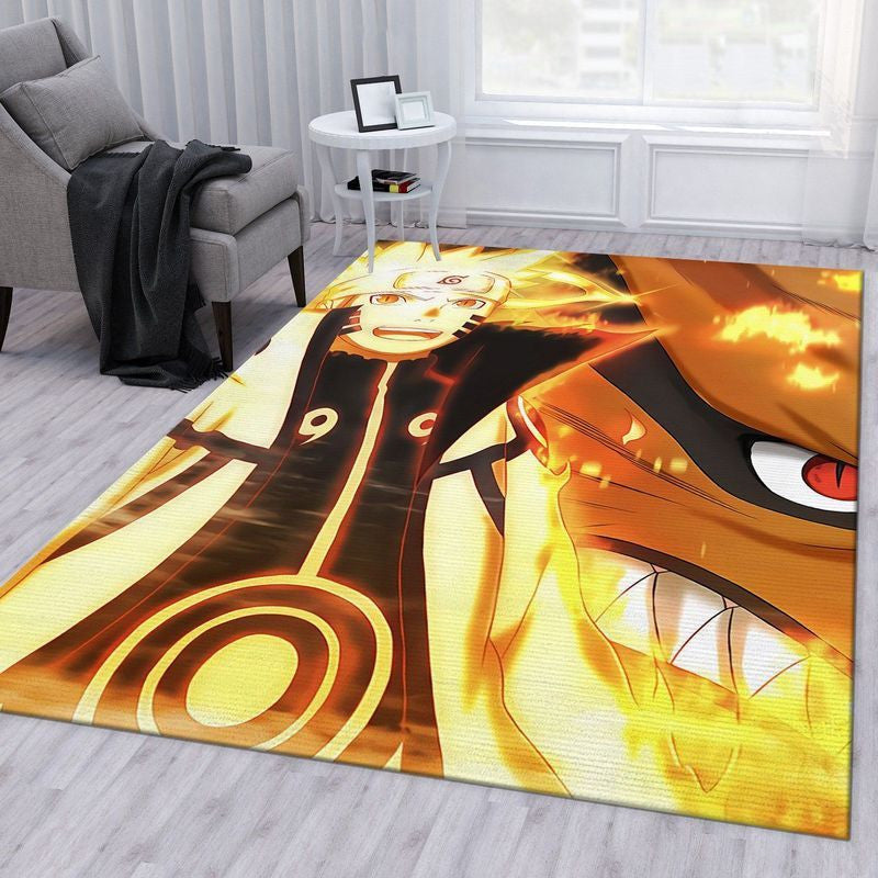 Naruto Kurama-Modus Anime Teppich, Teppiche - Outdoor Teppich, Teppich Wohnzimmer, Küchenteppich, Kinderzimmer, Modern