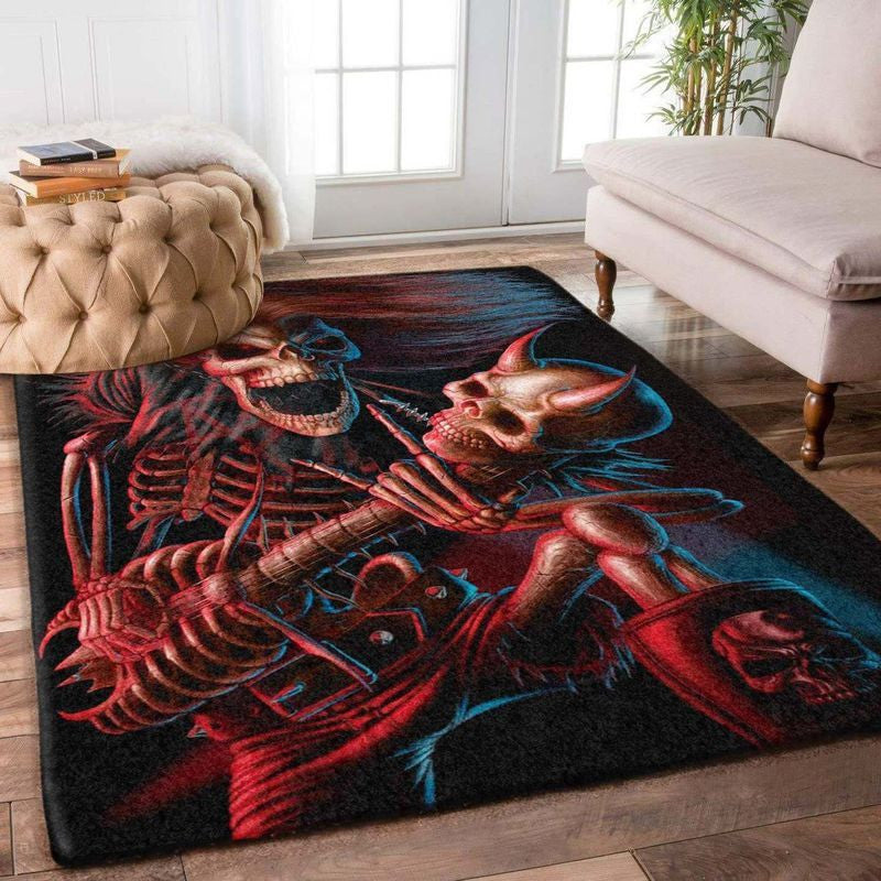 Iron Maiden Skull Skeleton Rocker 36 Teppich, Teppiche - Outdoor Teppich, Teppich Wohnzimmer, Küchenteppich, Kinderzimmer, Modern