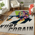 Musik im Popart-Stil von Kurt Cobain Teppich, Teppiche - Outdoor Teppich, Teppich Wohnzimmer, Küchenteppich, Kinderzimmer, Modern
