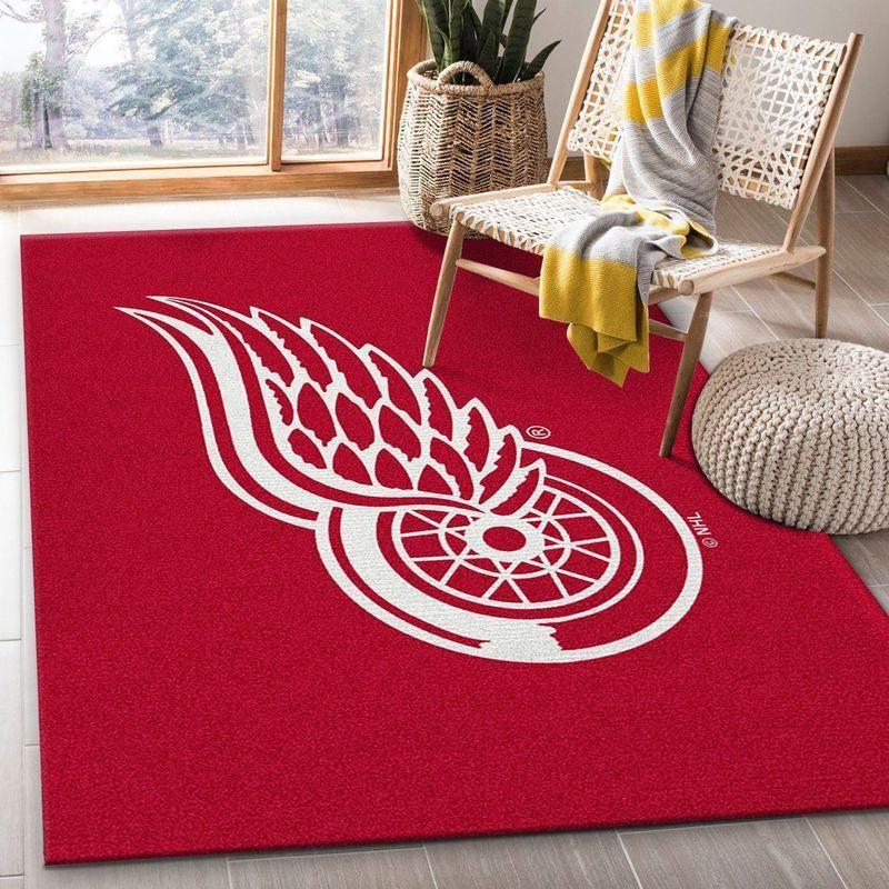 Nhl Spirit Detroit Redwings 1 Teppich, Teppiche - Outdoor Teppich, Teppich Wohnzimmer, Küchenteppich, Kinderzimmer, Modern