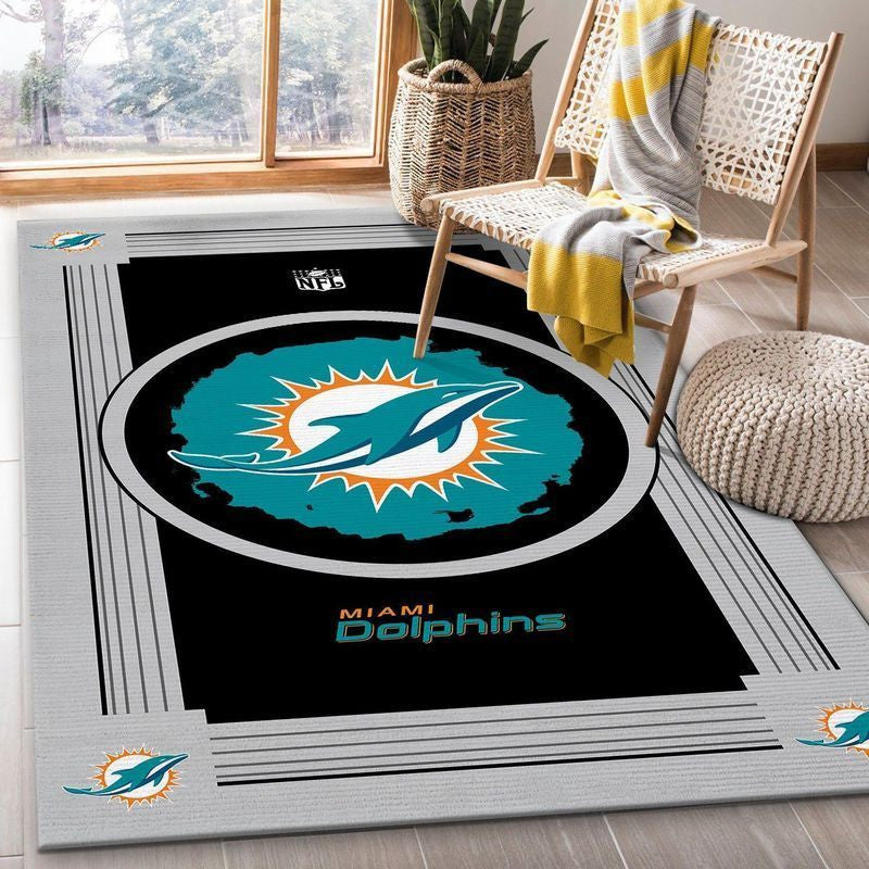 Miami Dolphins NFL 19 Teppich, Teppiche - Outdoor Teppich, Teppich Wohnzimmer, Küchenteppich, Kinderzimmer, Modern