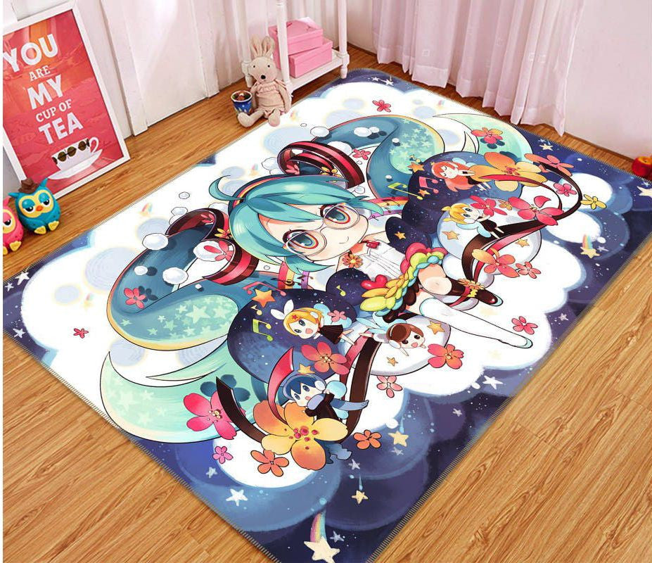 Hatsune Miku-Anime 4 Teppich, Teppiche - Outdoor Teppich, Teppich Wohnzimmer, Küchenteppich, Kinderzimmer, Modern