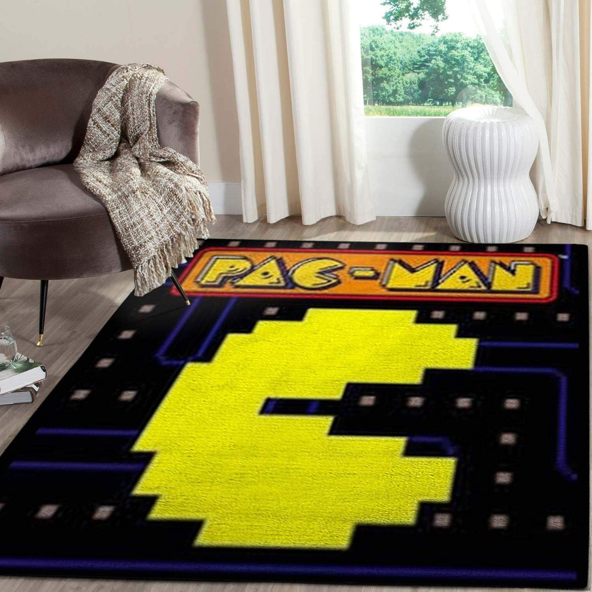 Pacman Gaming Area Weihnachtsgeschenk001 Teppich, Teppiche - Outdoor Teppich, Teppich Wohnzimmer, Küchenteppich, Kinderzimmer, Modern