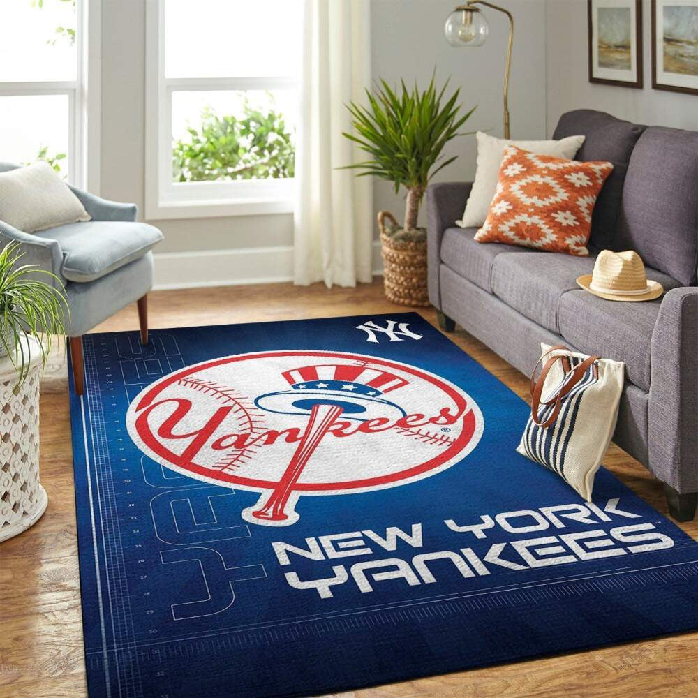 New York Yankees Mlb Area Team Logo Sport Teppich, Teppiche - Outdoor Teppich, Teppich Wohnzimmer, Küchenteppich, Kinderzimmer, Modern