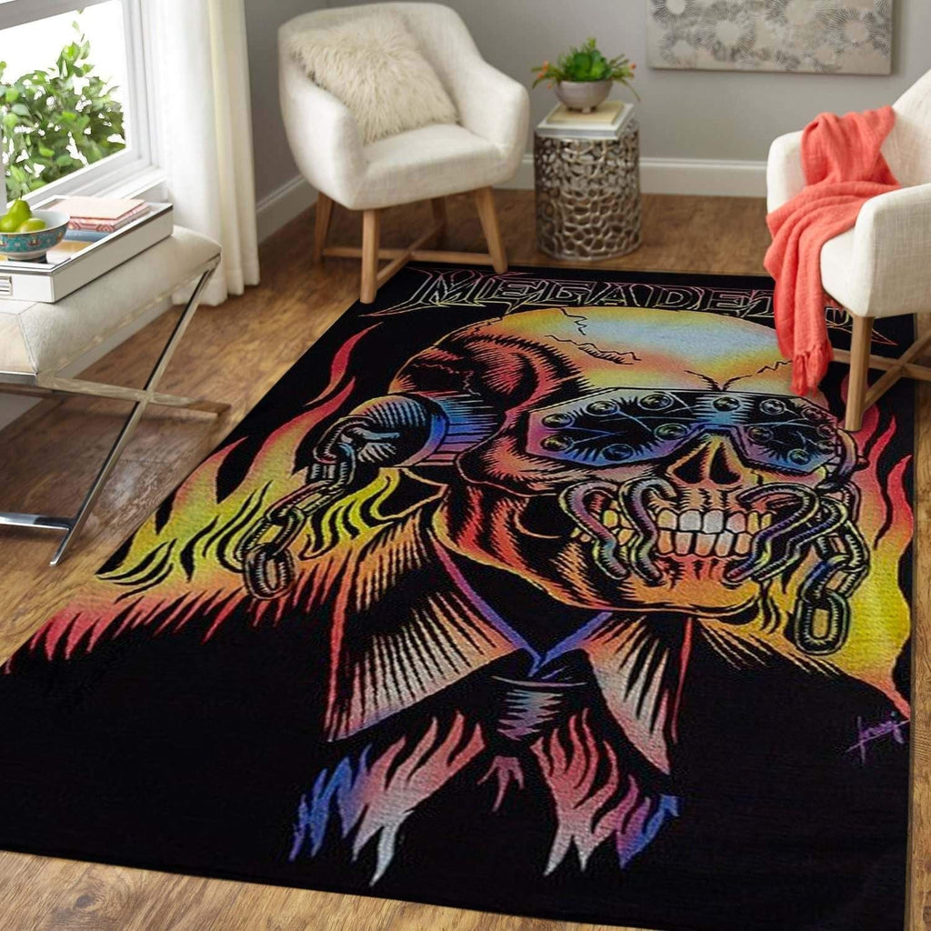 Megadeth Band Bereich Musik Teppich, Teppiche - Outdoor Teppich, Teppich Wohnzimmer, Küchenteppich, Kinderzimmer, Modern