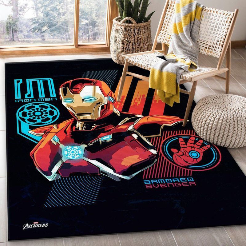 Ironman Marvel 1 Teppich, Teppiche - Outdoor Teppich, Teppich Wohnzimmer, Küchenteppich, Kinderzimmer, Modern