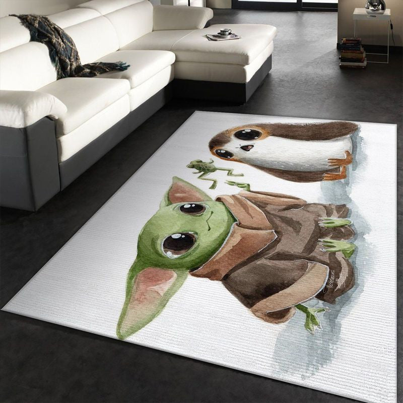 Mandalorianisches Baby Yoda Star Wars 72 Teppich, Teppiche - Outdoor Teppich, Teppich Wohnzimmer, Küchenteppich, Kinderzimmer, Modern