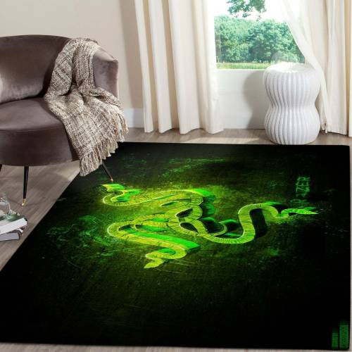 Gaming-Bereich mit Razer-Logo Fn161242 Teppich, Teppiche - Outdoor Teppich, Teppich Wohnzimmer, Küchenteppich, Kinderzimmer, Modern