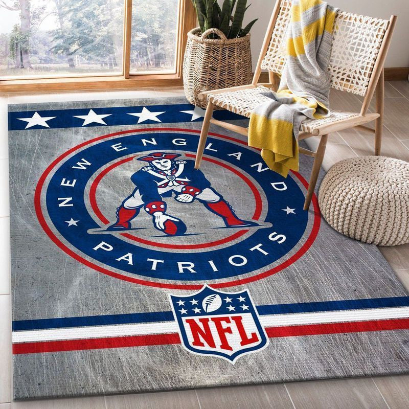 Ne Patriots Circle Nfl 1 Teppich, Teppiche - Outdoor Teppich, Teppich Wohnzimmer, Küchenteppich, Kinderzimmer, Modern