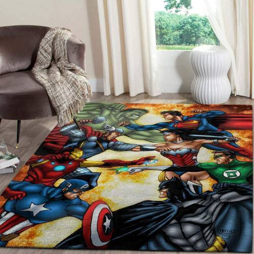 Justice League Vs Avenger Superheros Movies Area Weihnachtsgeschenk Teppich, Teppiche - Outdoor Teppich, Teppich Wohnzimmer, Küchenteppich, Kinderzimmer, Modern