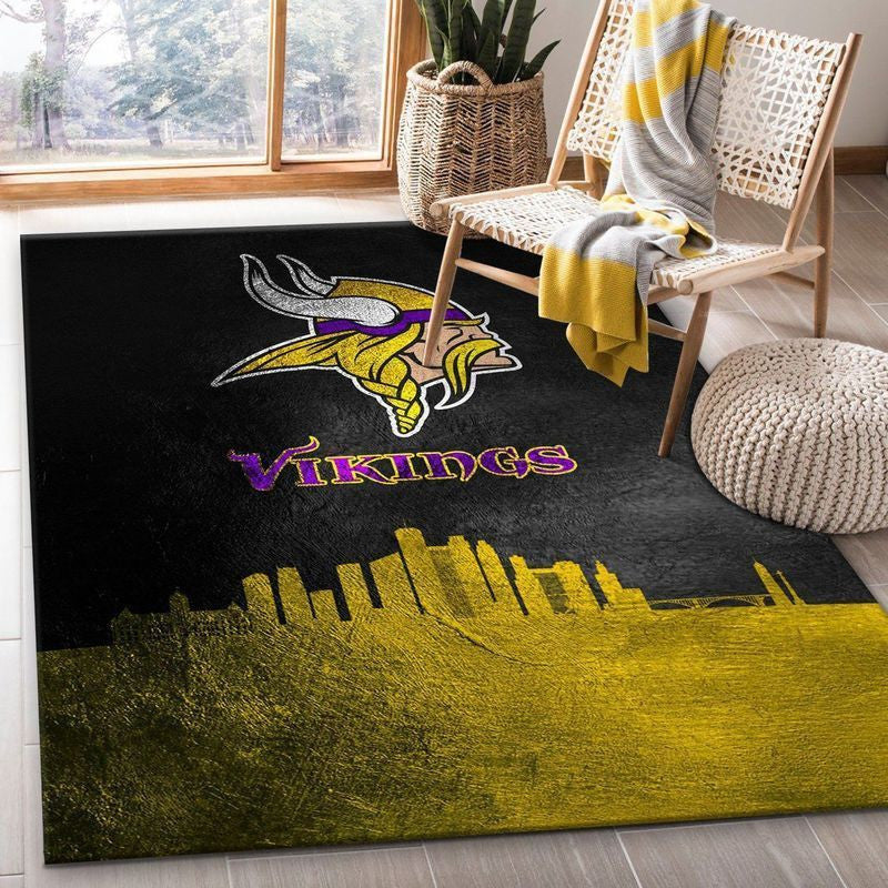 Minnesota Vikings Football NFL 22 Teppich, Teppiche - Outdoor Teppich, Teppich Wohnzimmer, Küchenteppich, Kinderzimmer, Modern