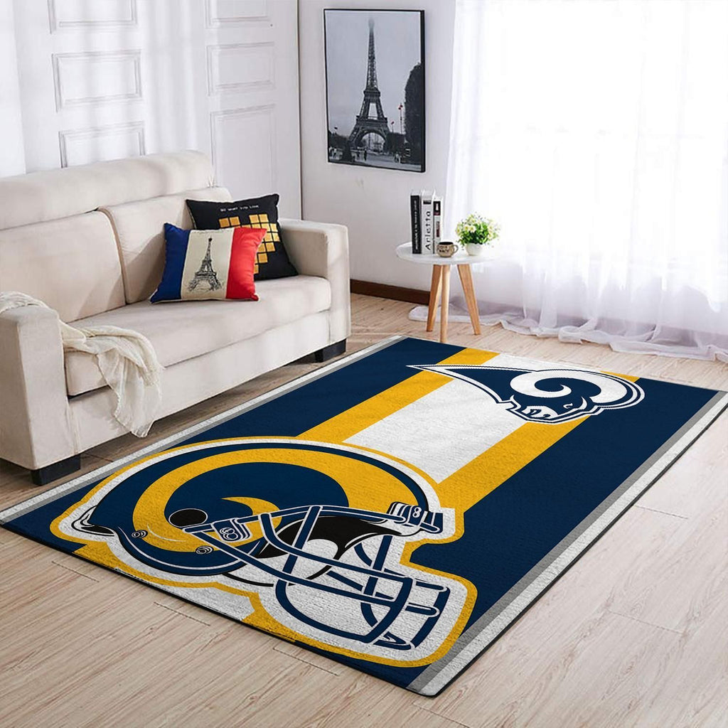 Los Angeles Rams Nfl Area Team Logo Helm Sport Teppich, Teppiche - Outdoor Teppich, Teppich Wohnzimmer, Küchenteppich, Kinderzimmer, Modern