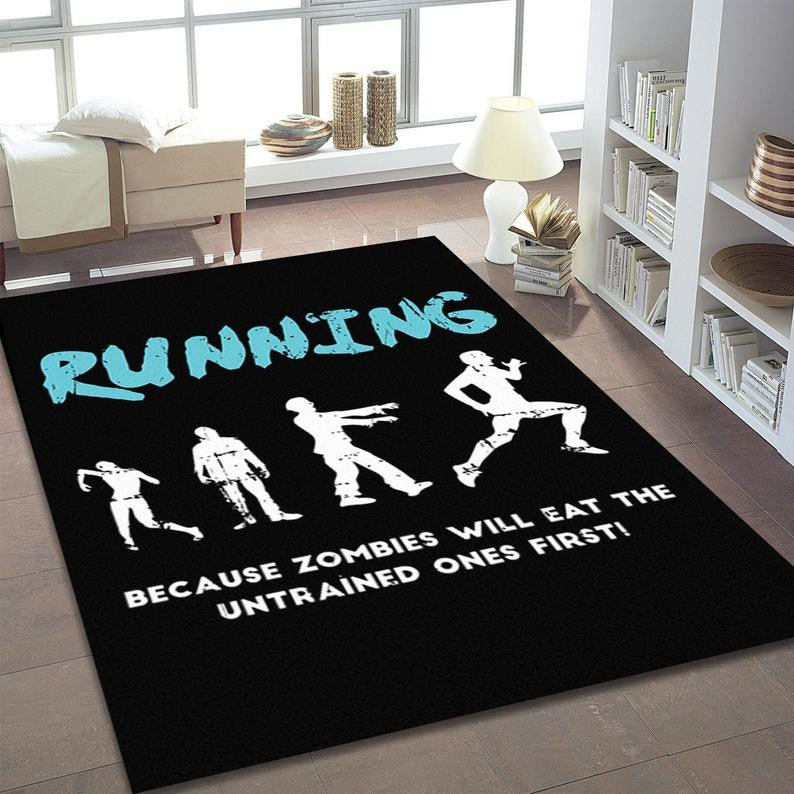 Running Marathon Running Area Runner Running Zitat Sport Teppich, Teppiche - Outdoor Teppich, Teppich Wohnzimmer, Küchenteppich, Kinderzimmer, Modern