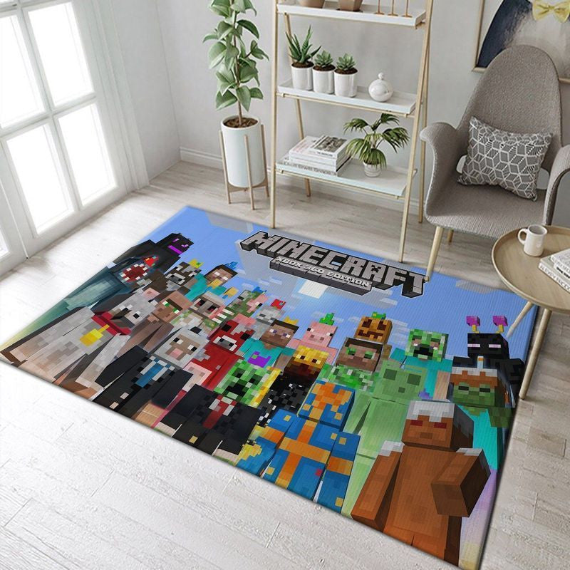 Minecraft10 Teppich, Teppiche - Outdoor Teppich, Teppich Wohnzimmer, Küchenteppich, Kinderzimmer, Modern