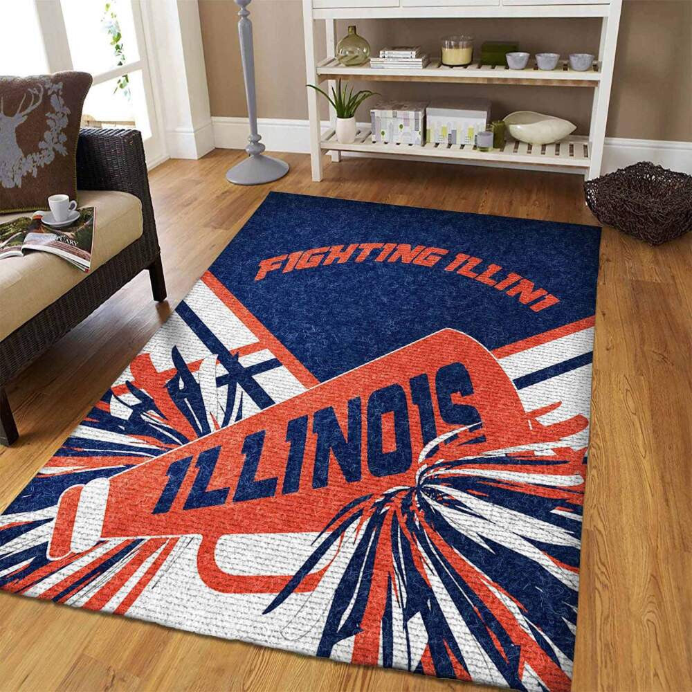 Illinois Fighting Ilini 3 Dhcdhc Ld2809 Teppich, Teppiche - Outdoor Teppich, Teppich Wohnzimmer, Küchenteppich, Kinderzimmer, Modern