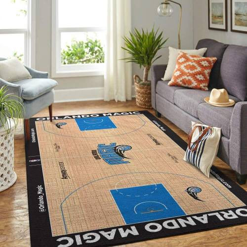 Orlando Magic Court Area Nba-Basketballteam-Logo Teppich, Teppiche - Outdoor Teppich, Teppich Wohnzimmer, Küchenteppich, Kinderzimmer, Modern
