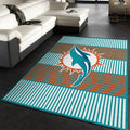 Miami Dolphins NFL 8 Teppich, Teppiche - Outdoor Teppich, Teppich Wohnzimmer, Küchenteppich, Kinderzimmer, Modern
