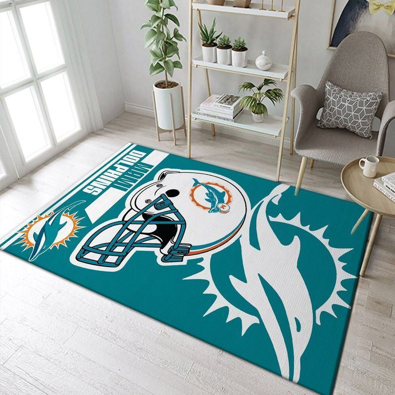 Miami Dolphins NFL 23 Teppich, Teppiche - Outdoor Teppich, Teppich Wohnzimmer, Küchenteppich, Kinderzimmer, Modern